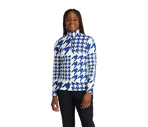 SP-W HOUNDSTOOTH 1/2 ZIP-ELECTRIC BLUE