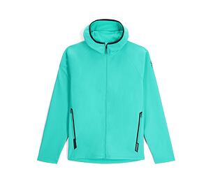 SP-MEN GRIDWEB SHELLFLEECE HOODIE-TEAL GREEN
