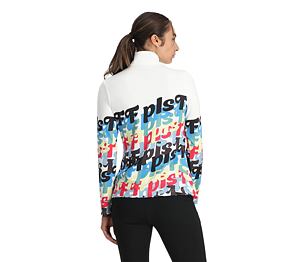 SP-WOMEN VIVID 1/2 ZIP-SWEATERS-WHITE
