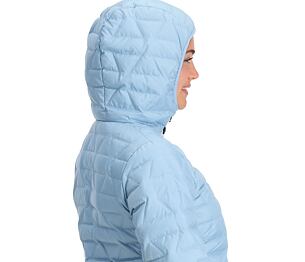 SP-WOMEN ZENITH HOODED DOWN JACKET-BLUE DRIFT