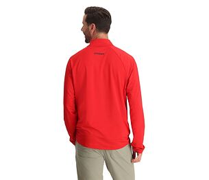 SP-MEN GRIDWEB FLEECE 1/2 ZIP-SPYDER RED