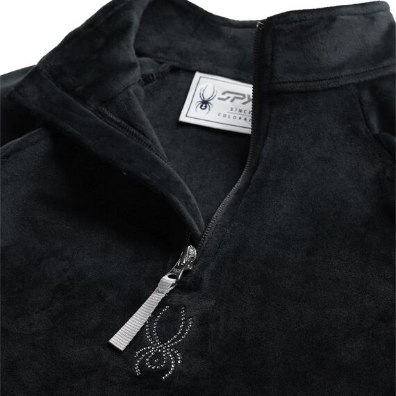 SP-GIRL SHIMMER BUG 1/2 ZIP-SWEATERS-BLACK