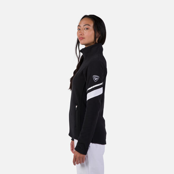 RO-W STRAWPILE FLEECE FZ-BLACK-mikina