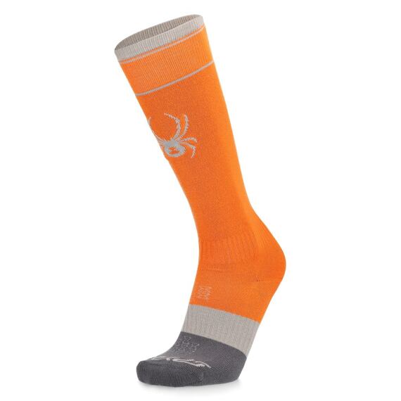 SP-MEN MENS PRO LINER SKI SOCKS-ORANGE SHOCK
