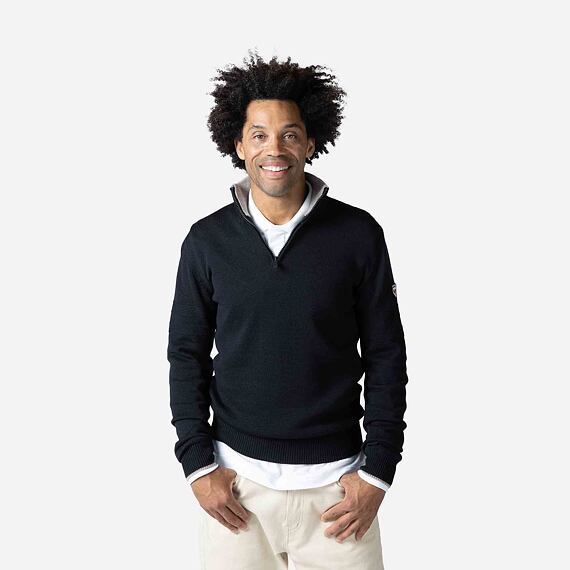 RO-STRIPE 1/2 ZIP KNIT (B0)-svetr