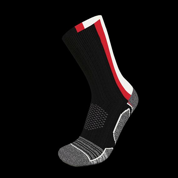 ES-EISBAR VINTAGENORDIC-Black/Red/White-ponožky