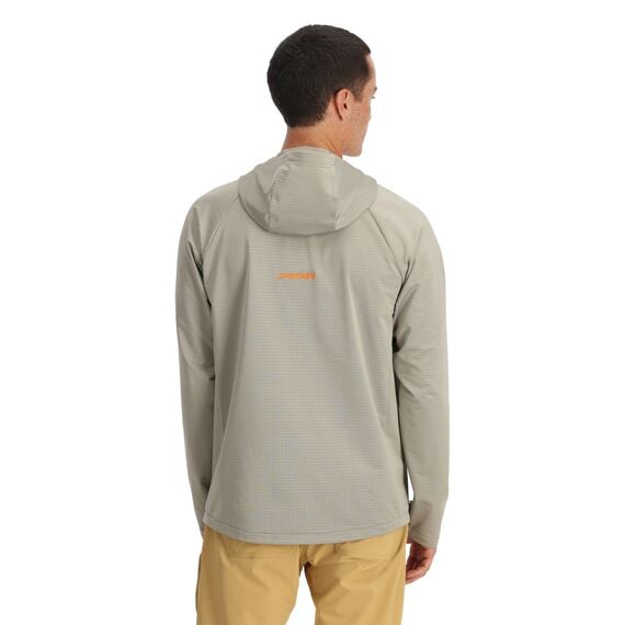 SP-MEN GRIDWEB FLEECE HOODIE-CONCRETE