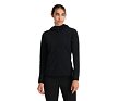SP-WOMEN GRIDWEB FLEECE HOODIE-BLACK